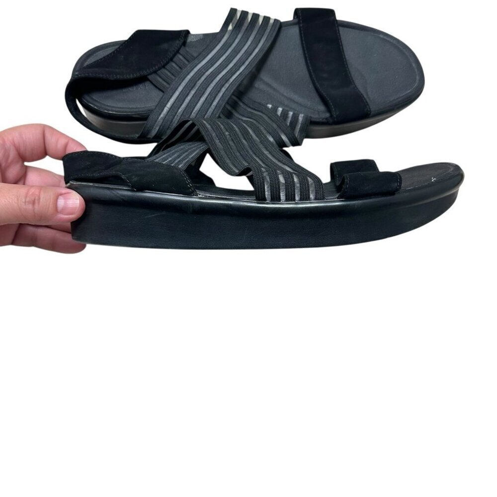 Skechers Womens Size 9 Sandals Black Cross Strappy Rumbler Luxe Transparent  - Picture 5 of 7